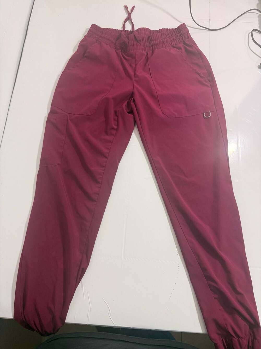 STAT Medical Wear Scrub Jogger Pants Size XS Burgundy